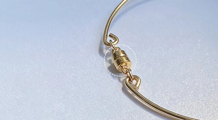14K Gold Plated Womens Strawberry Quartz Crystal Bead Bracelet Bangle For Women