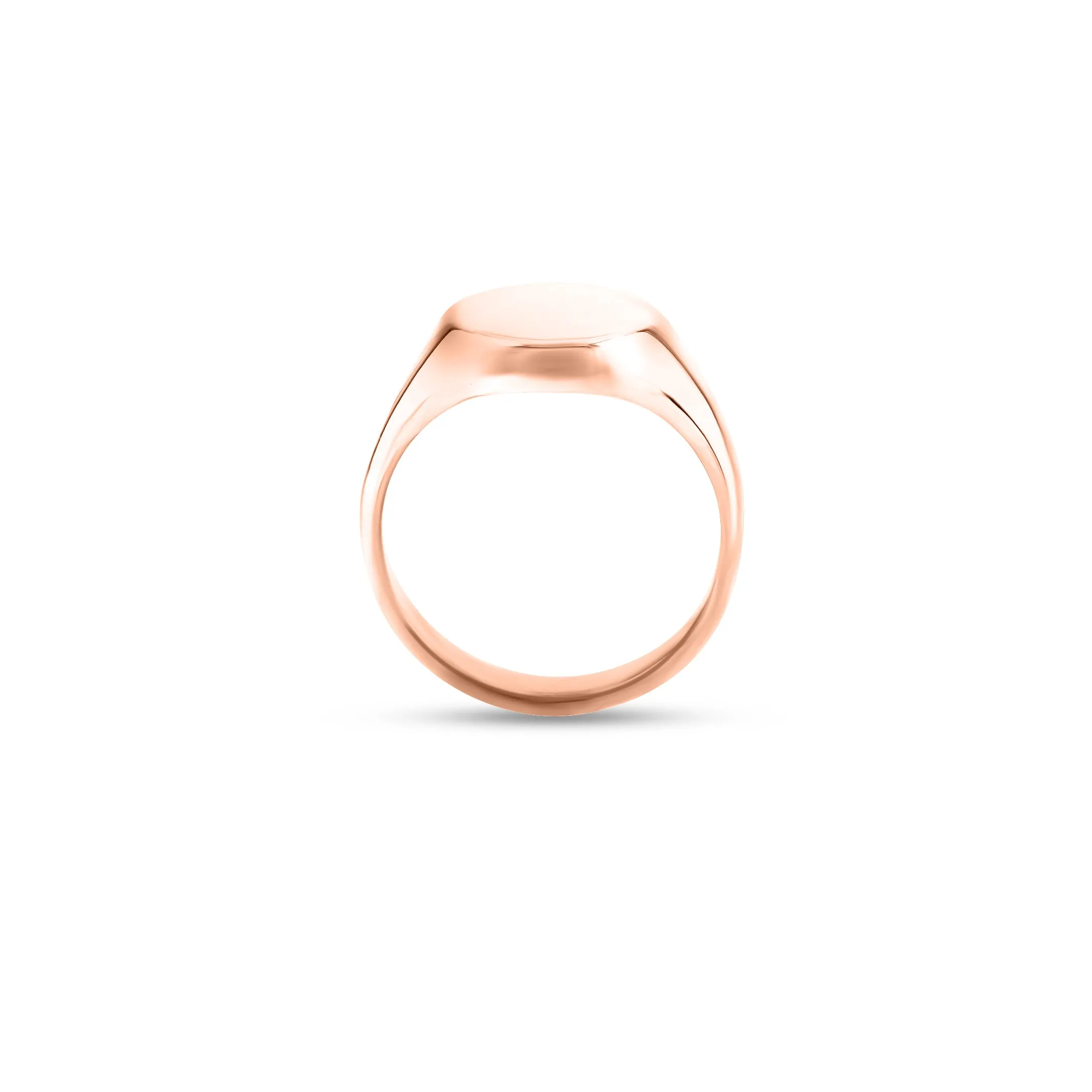 18ct Rose Gold 12 x 11mm Cushion Signet Ring