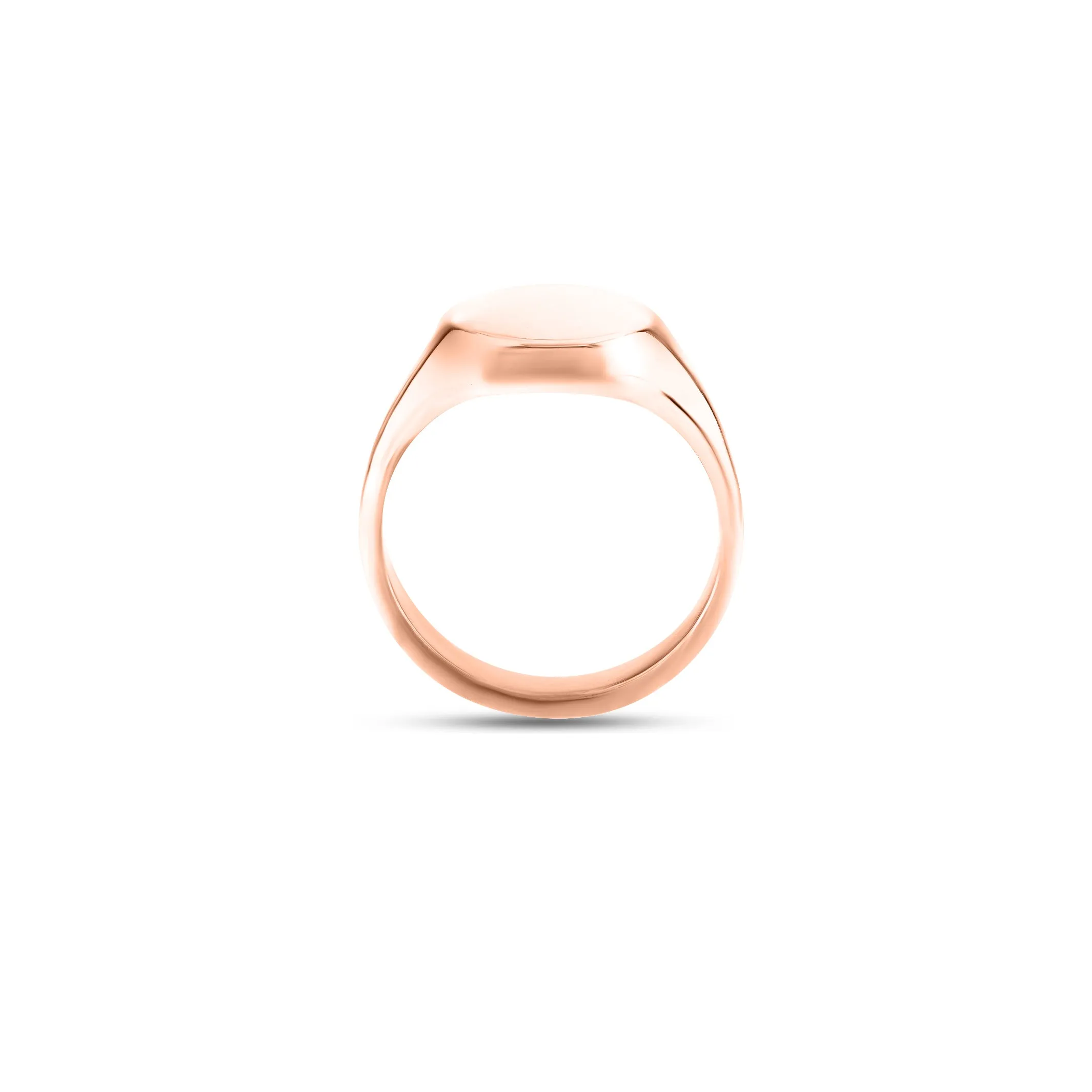 18ct Rose Gold 14 x 13mm Cushion Signet Ring