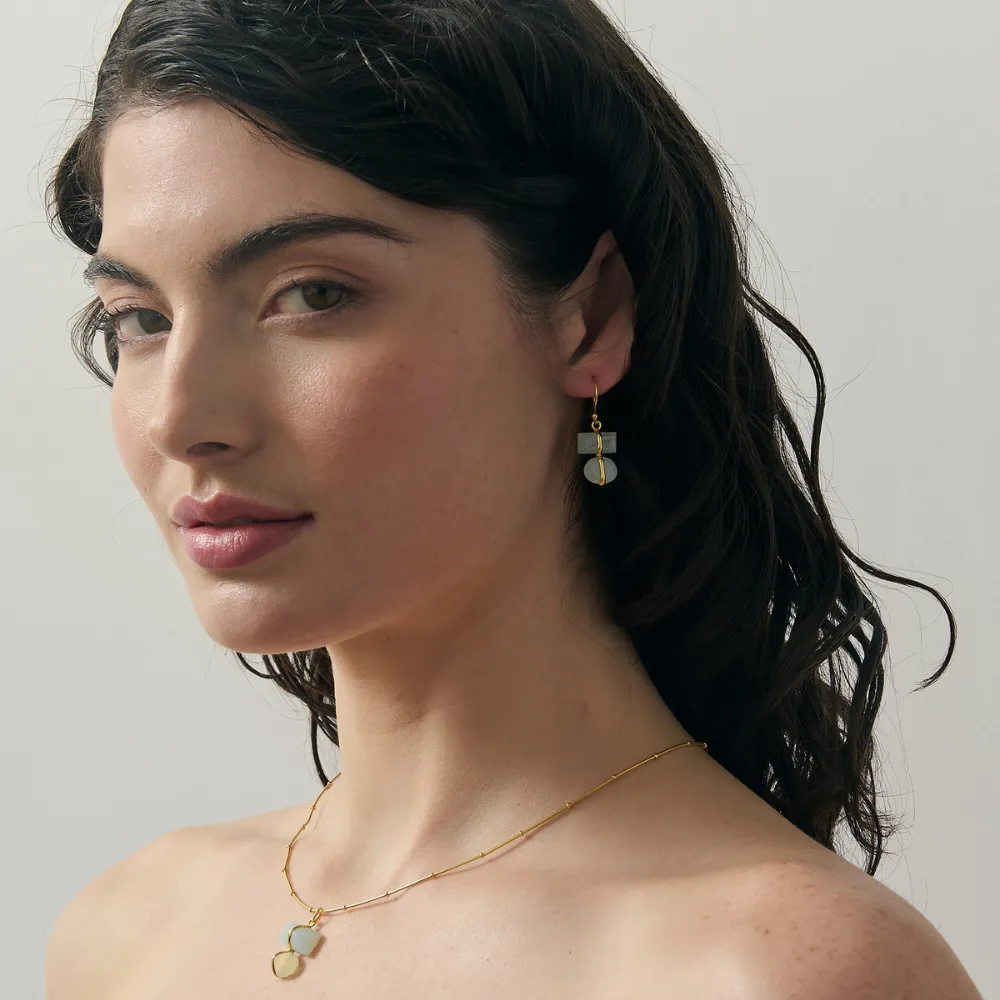 19th Wedding Anniversary Aquamarine Parcel Earrings