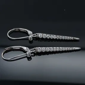 .36ct Diamond Dagger Dangle Earrings