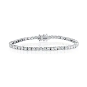 4.88 Cttw Round Diamond 14K White Gold Tennis Bracelet