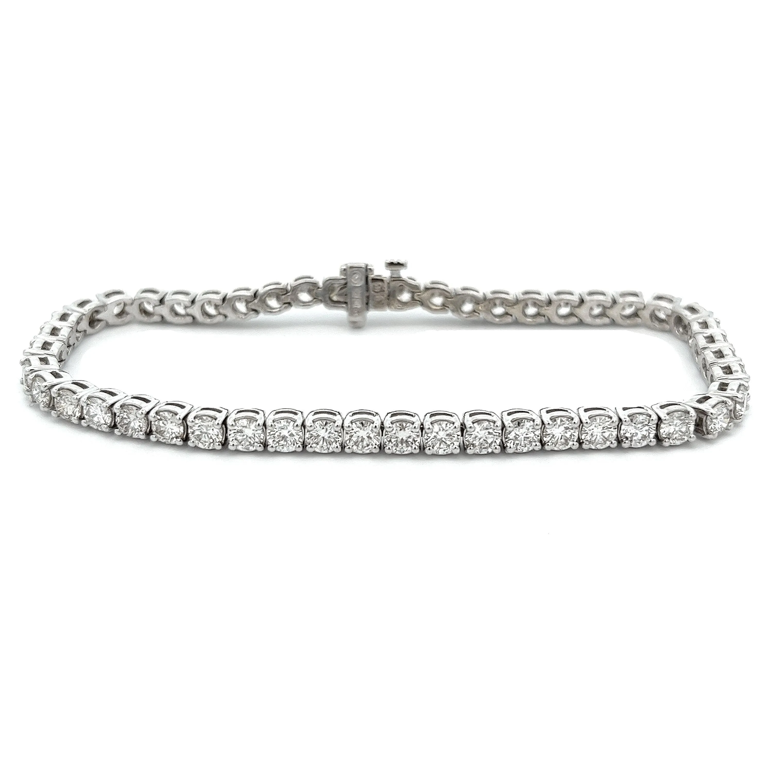 6.71ct 14k White Gold Diamond Bracelet