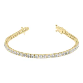 7ct tw LAB GROWN Diamond Bracelet in 14kt Yellow gold