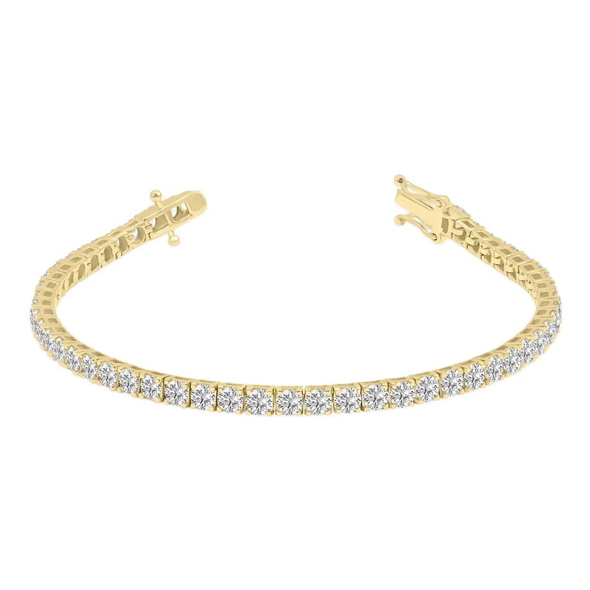 7ct tw LAB GROWN Diamond Bracelet in 14kt Yellow gold