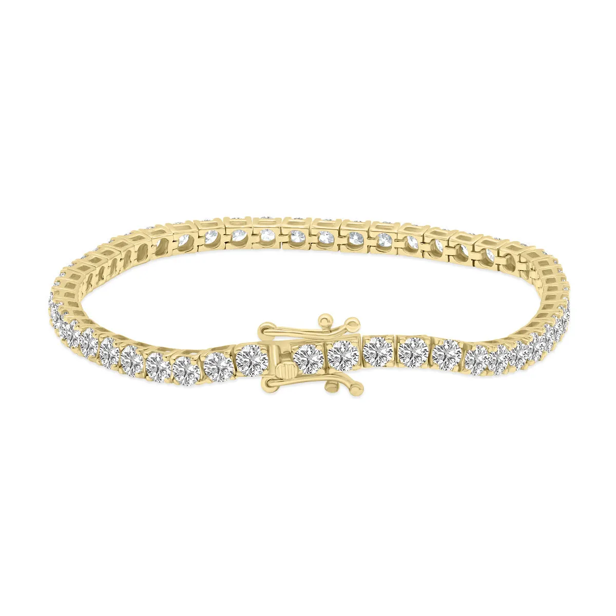 7ct tw LAB GROWN Diamond Bracelet in 14kt Yellow gold