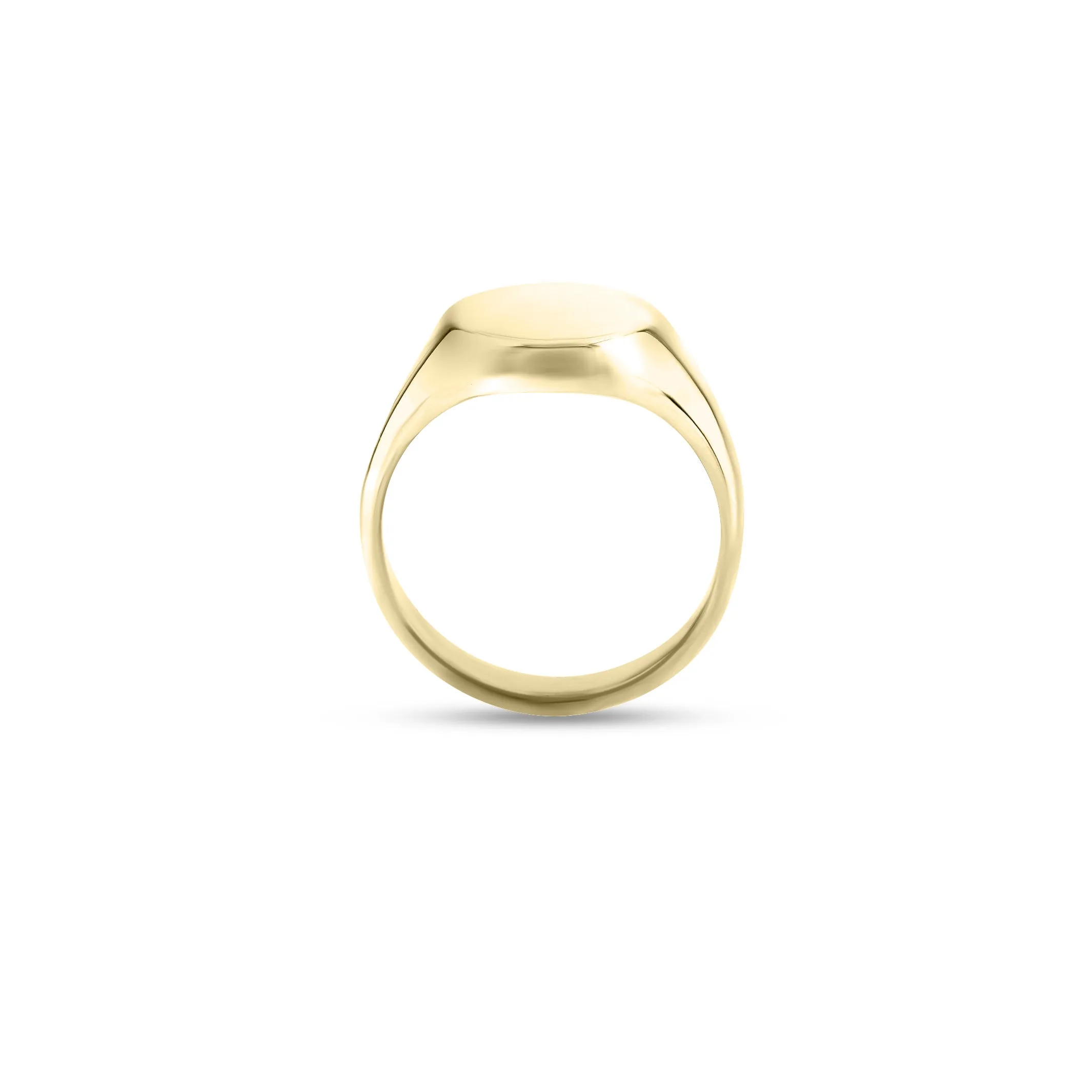 9ct Yellow Gold 12 x 11mm Cushion Signet Ring