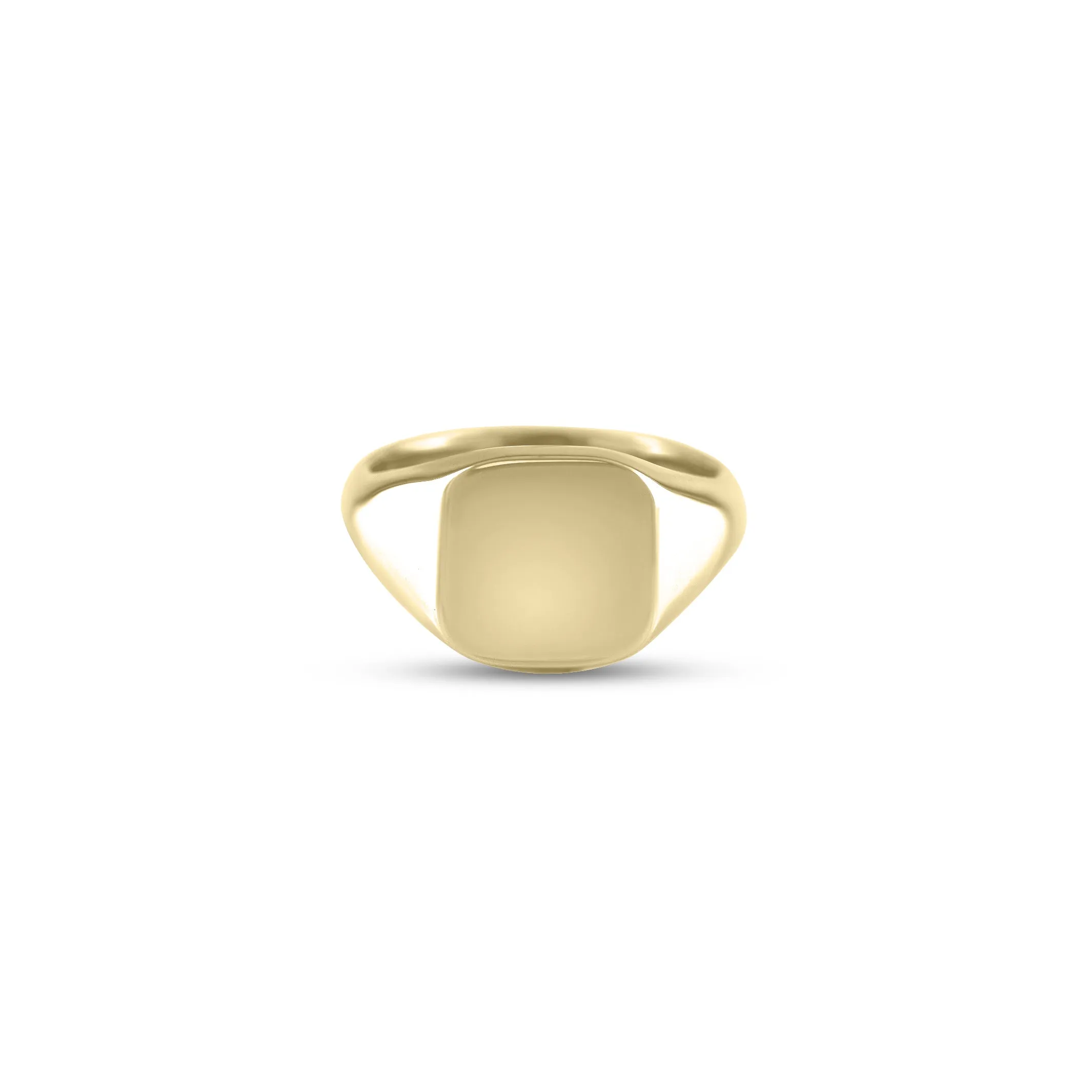 9ct Yellow Gold 12 x 11mm Cushion Signet Ring