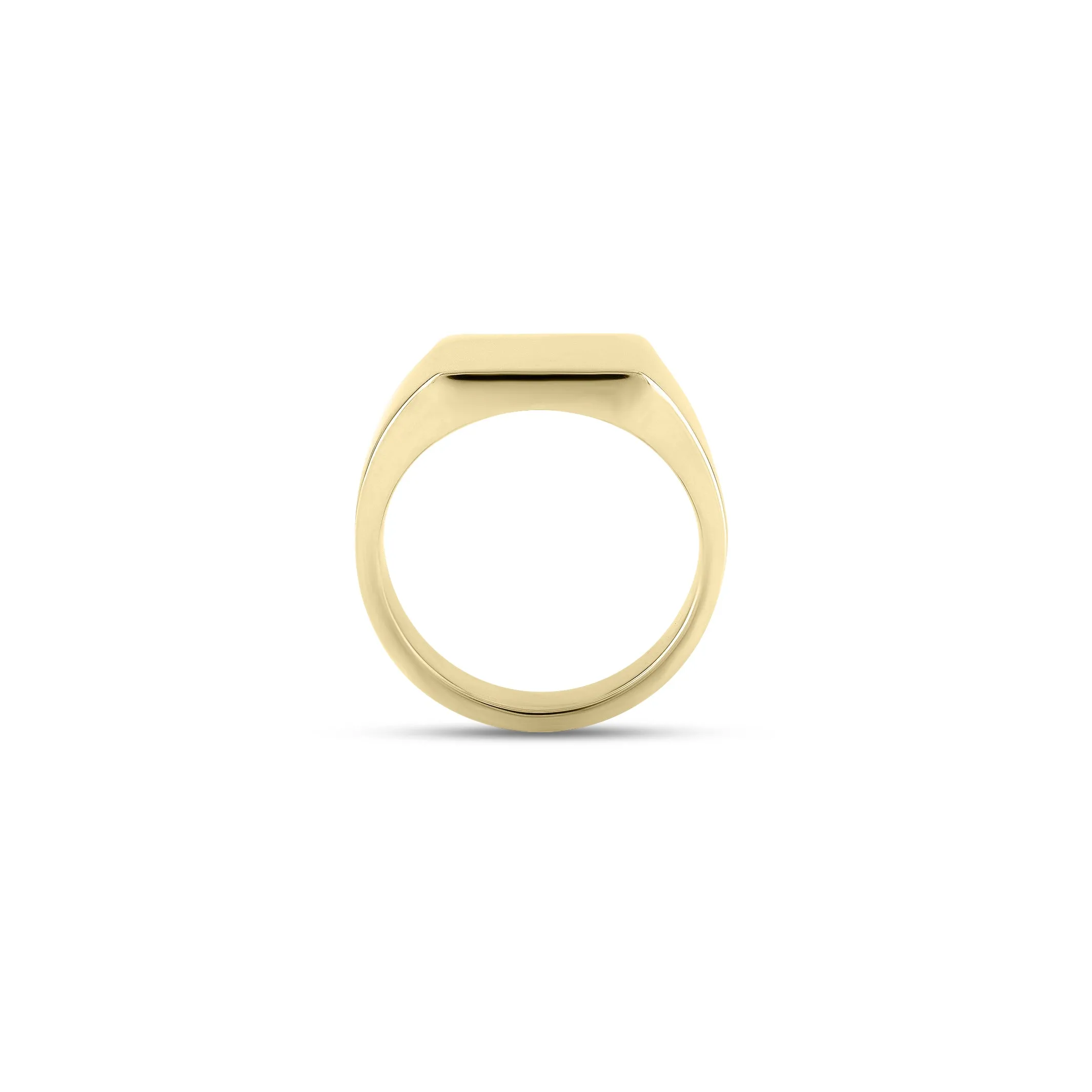 9ct Yellow Gold 12 x 12mm Square Signet Ring