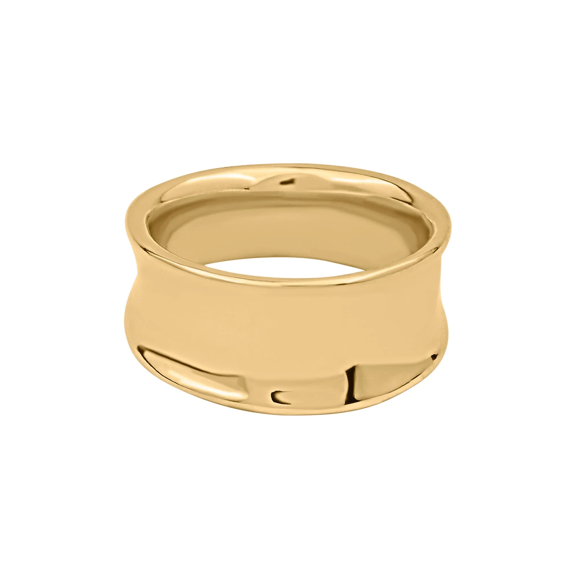 Accessorize London Women 14k Gold-Plated Chunky Molten Ring-Small