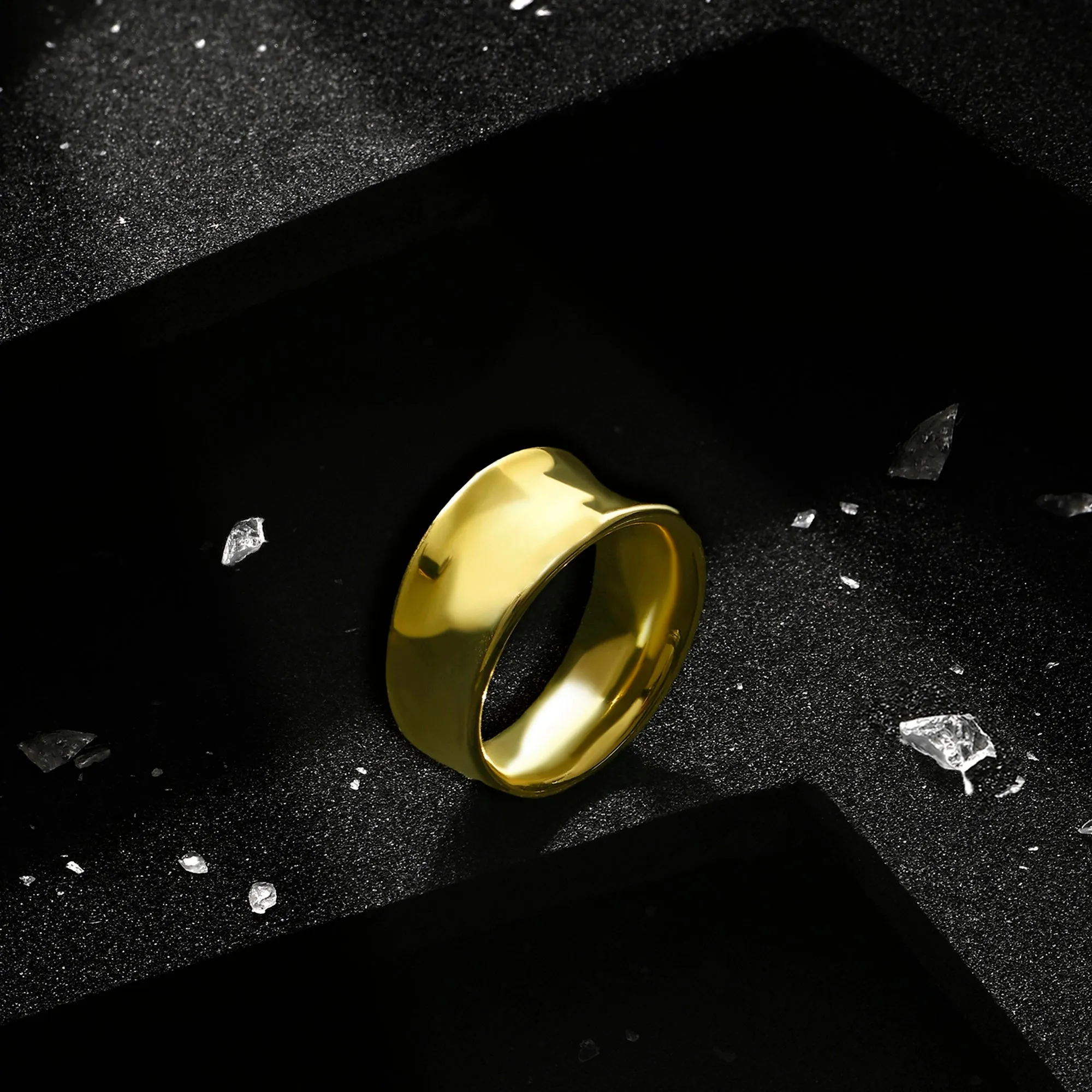 Accessorize London Women 14k Gold-Plated Chunky Molten Ring-Small