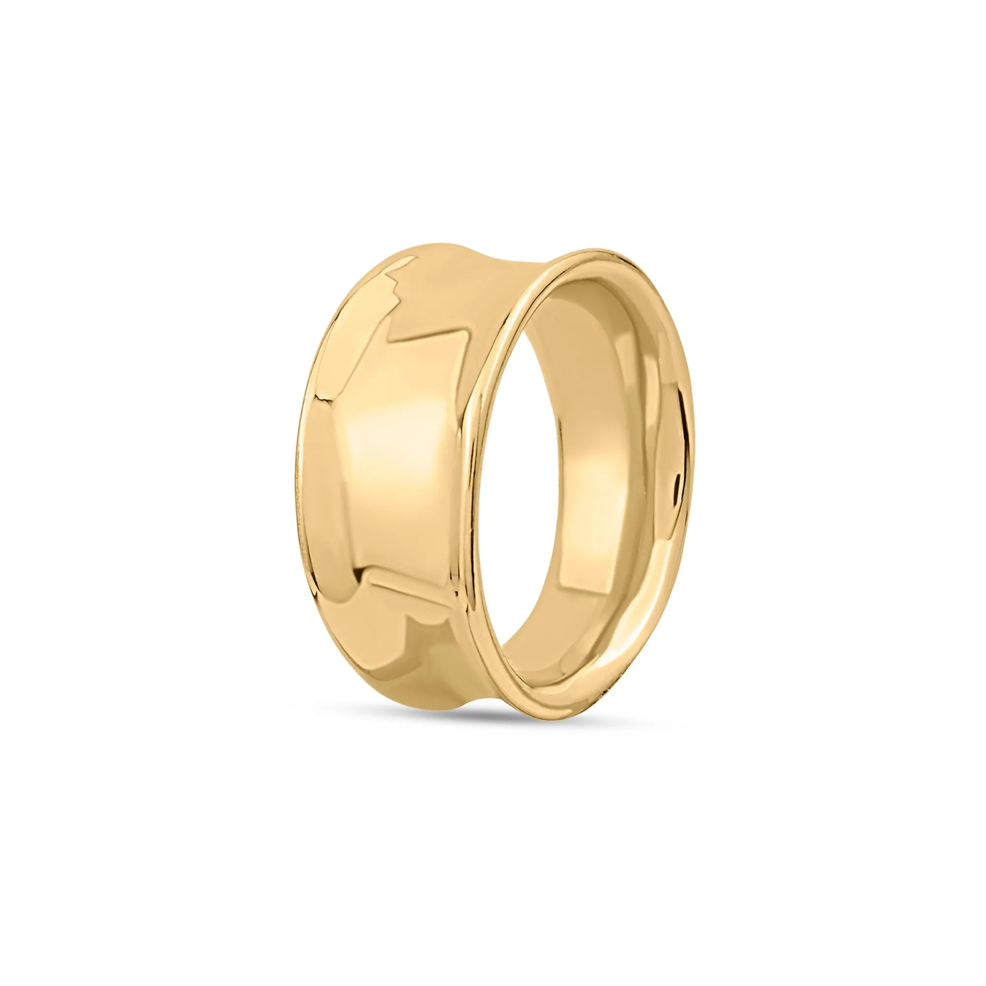 Accessorize London Women 14k Gold-Plated Chunky Molten Ring-Small