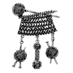 Alloy Knitting Pins Winter Fashion Vintage Brooch
