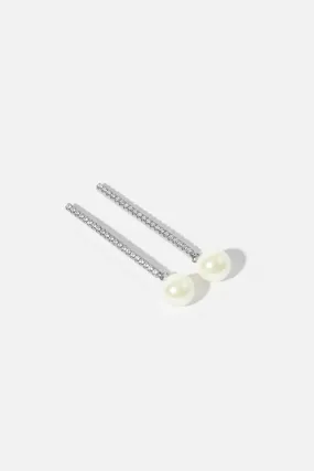 Amélie George Stella Earrings, Silver