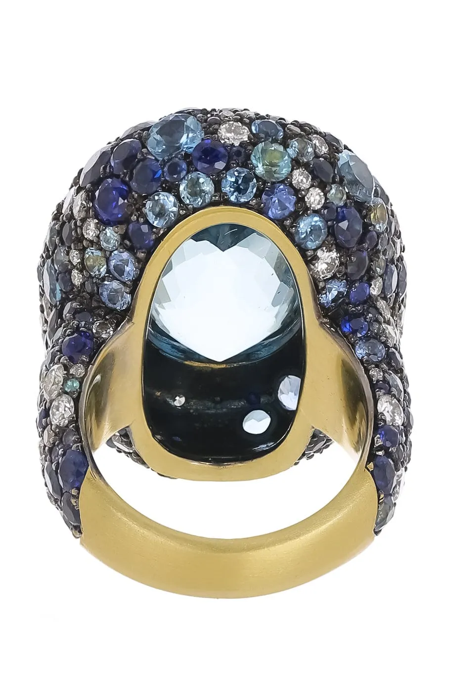 Aquamarine and Multi Stone Ring