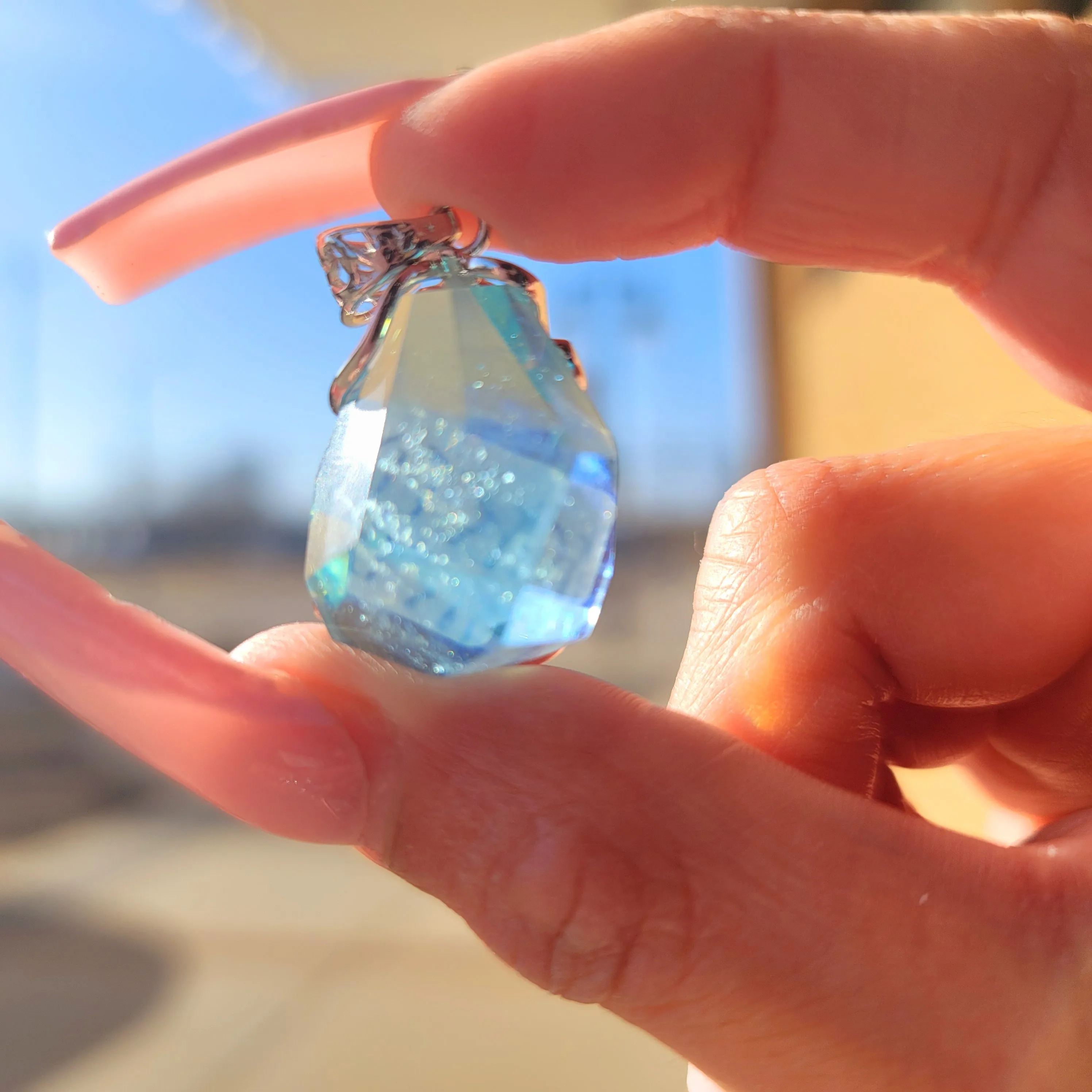 Aquamarine Pendant (Gem Grade) for Enhanced Communication and Peace