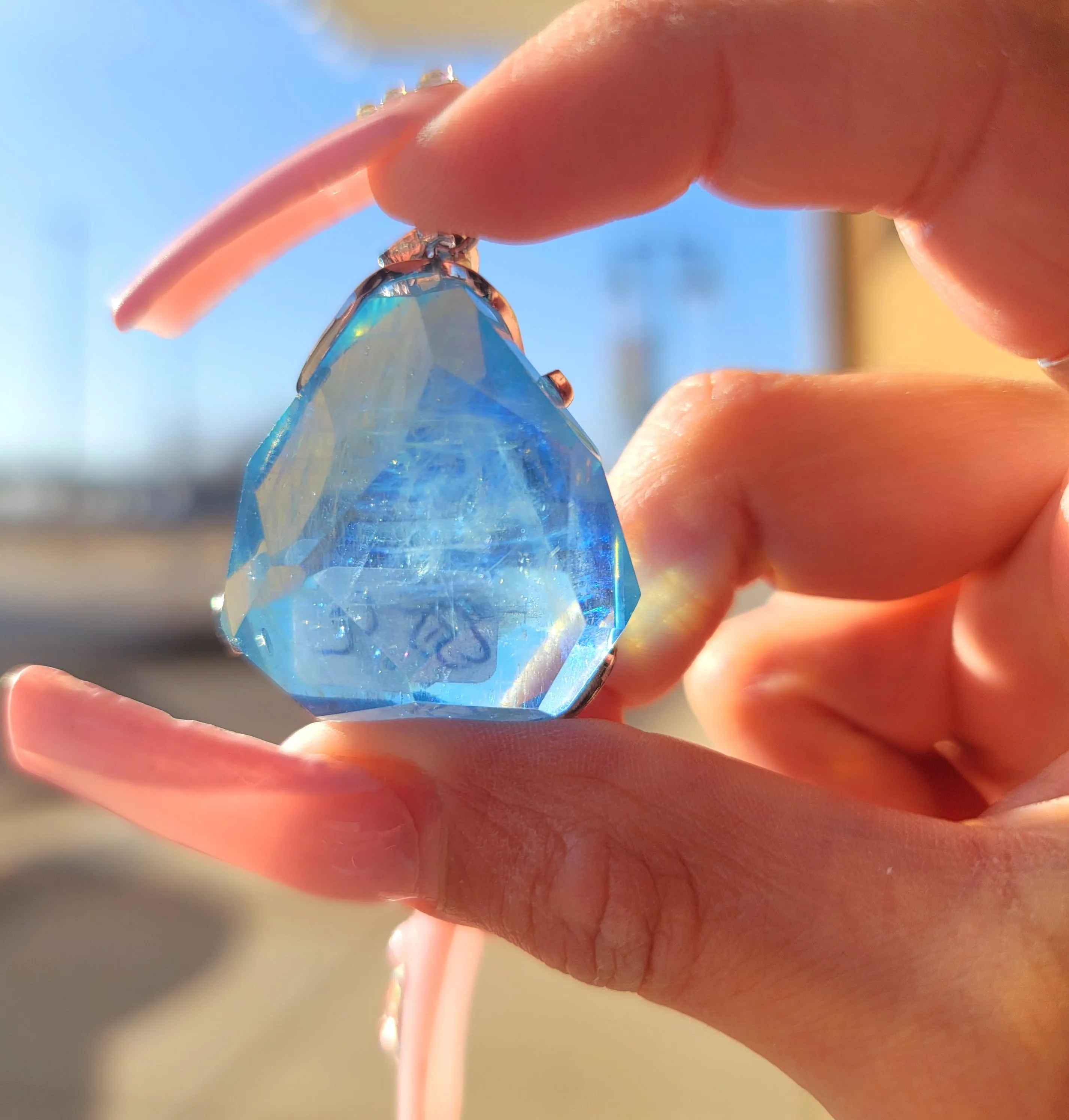 Aquamarine Pendant (Gem Grade) for Enhanced Communication and Peace