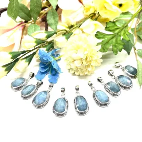 Aquamarine Premium Pendants in Silver