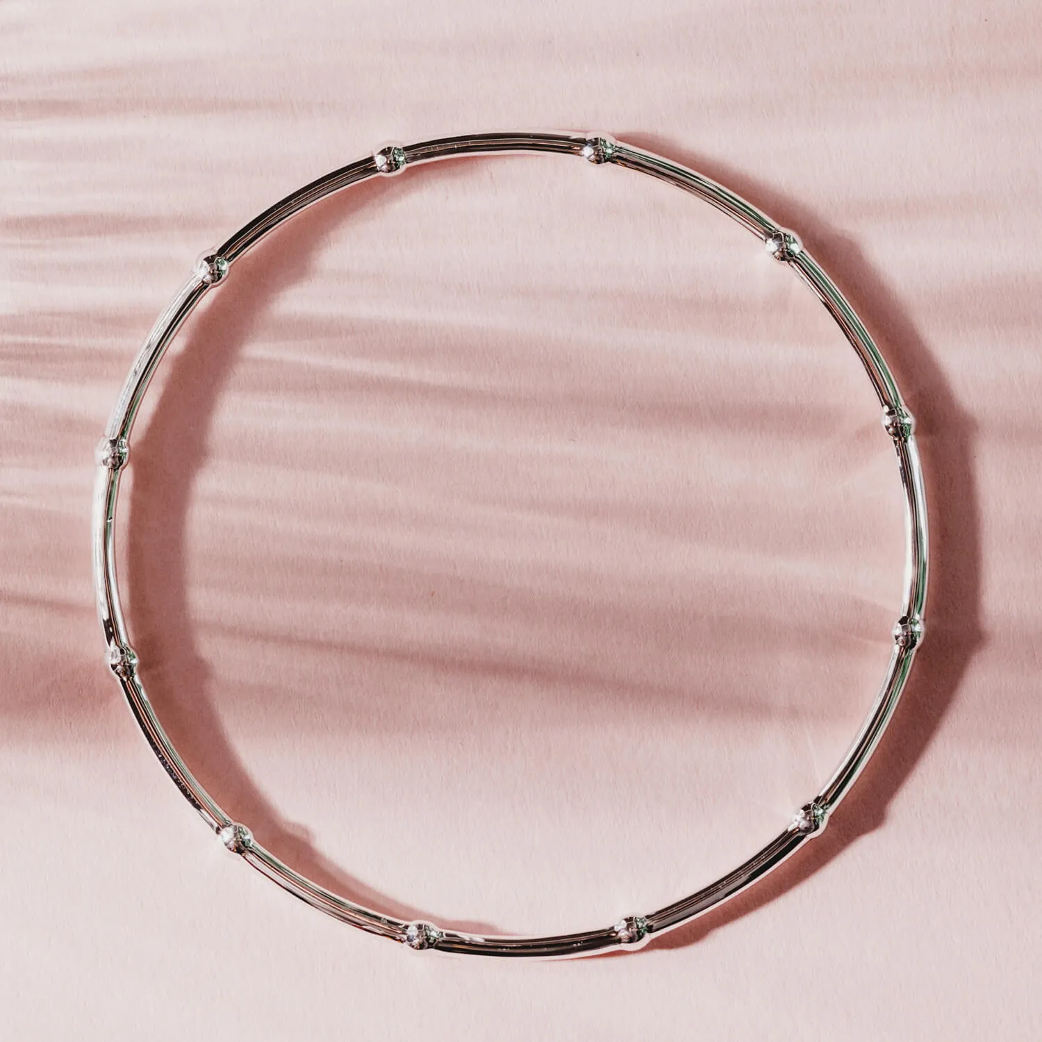 Beaded Bangle Rose Gold