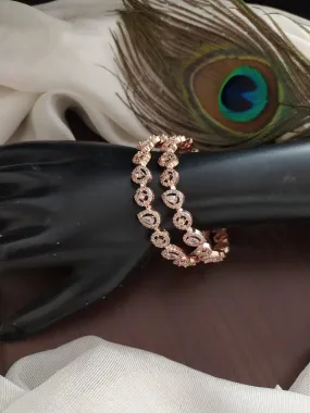 Beautiful shape rose gold bangles