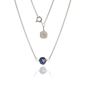 Black Freshwater Pearl Short Pendant