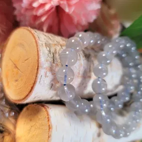 Blue Garden Quartz Phantom Bracelet for Insight, Meditation & Shamanic Journey