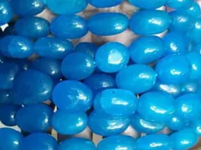 Blue Oval Semi Precious Quartz Stones