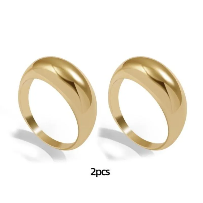Boho Gold Twisted Chunky Rings