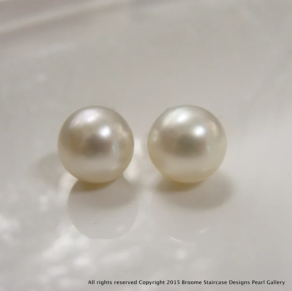 Broome Pearl Sterling Silver Earrings Studs