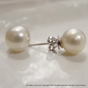 Broome Pearl Sterling Silver Earrings Studs