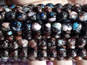 Brown Black Circular Semi Precious Quartz Stones