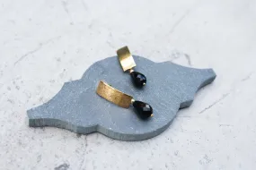 Brushed Bar Teardrop Earrings