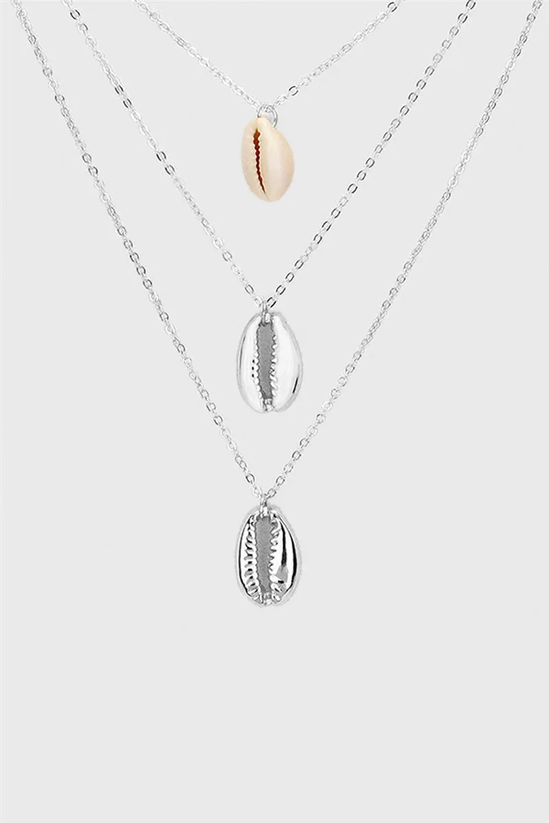By The Sea Layered Shell Pendant Necklace