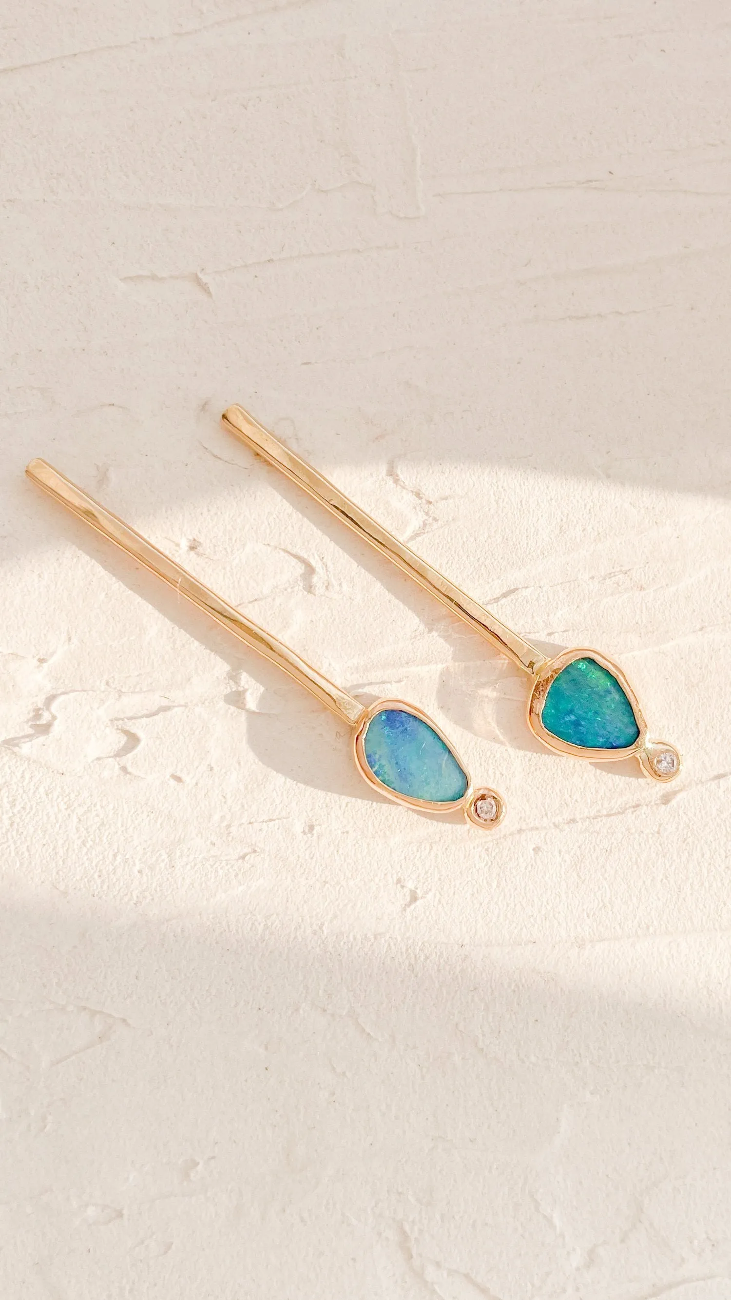 CALLISTO// opal   diamond earrings