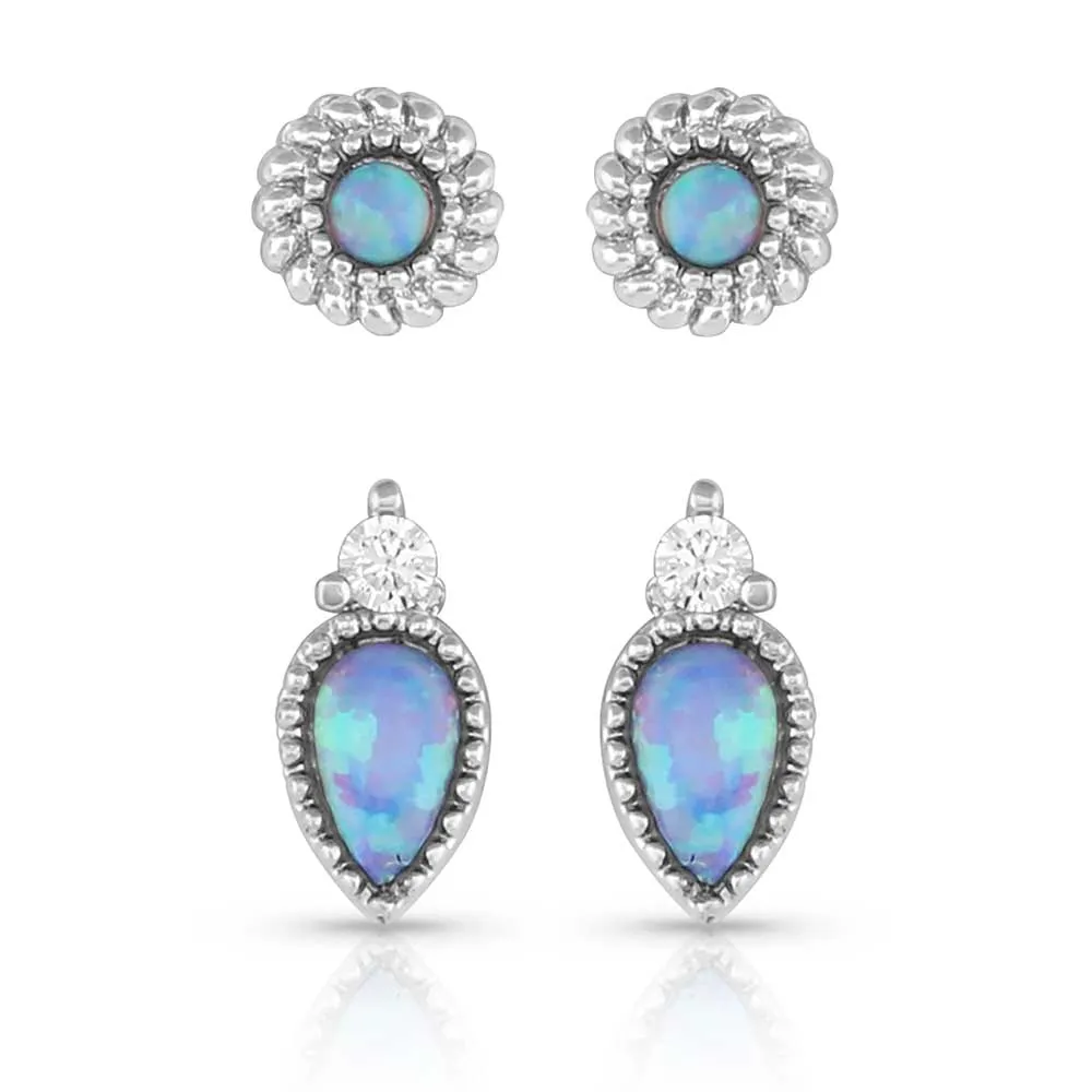 Charming Duo Opal Earrings