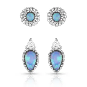 Charming Duo Opal Earrings