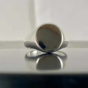 Classic Oval 14mm x 12mm - Sterling Silver Signet Ring