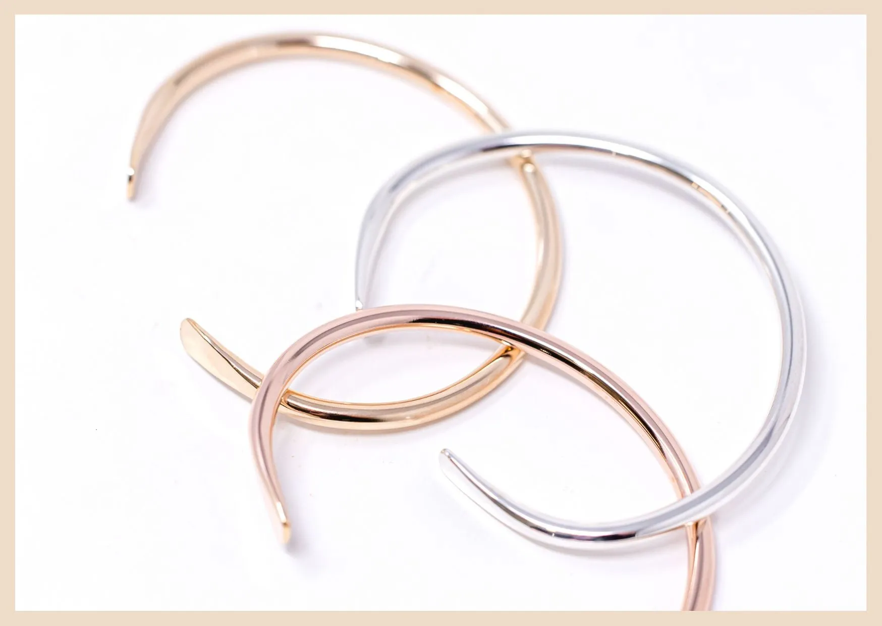 Classic Rose Gold Bangle Cuff Bracelet