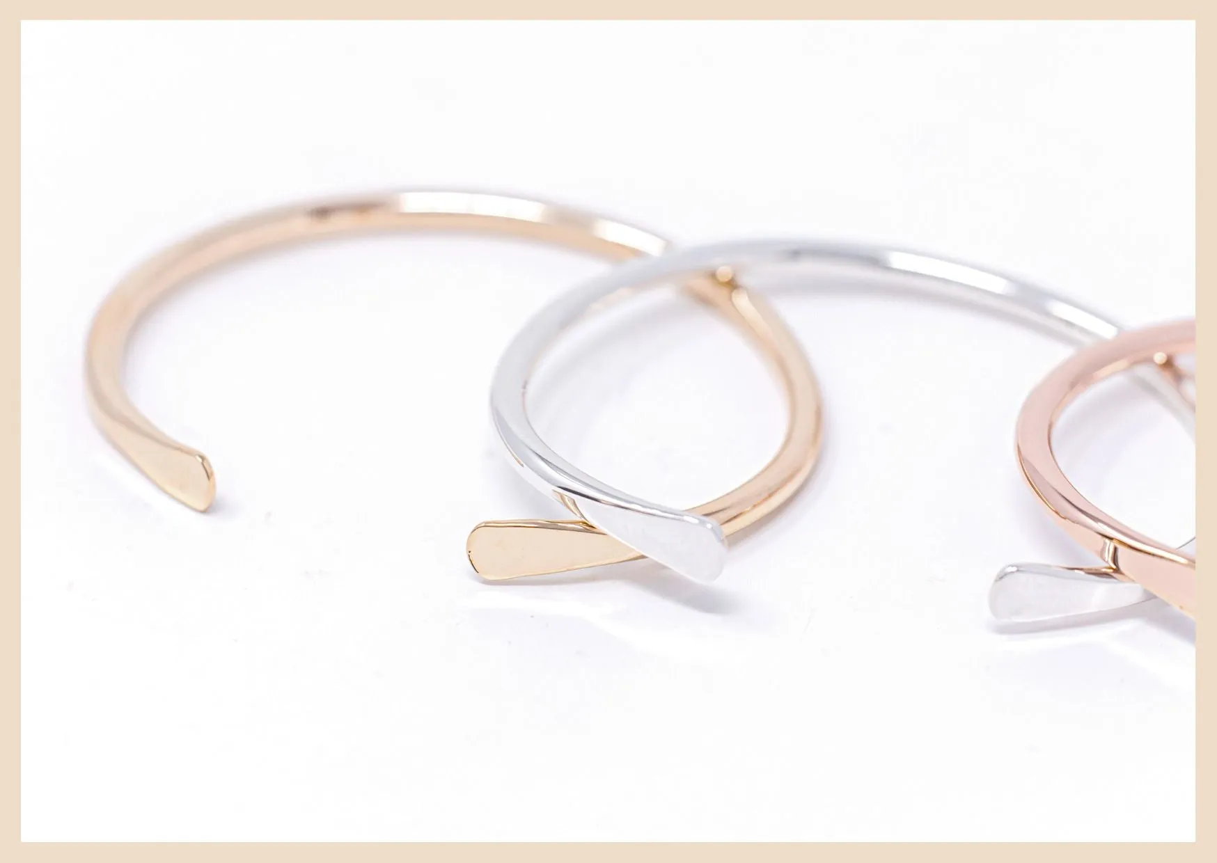 Classic Rose Gold Bangle Cuff Bracelet