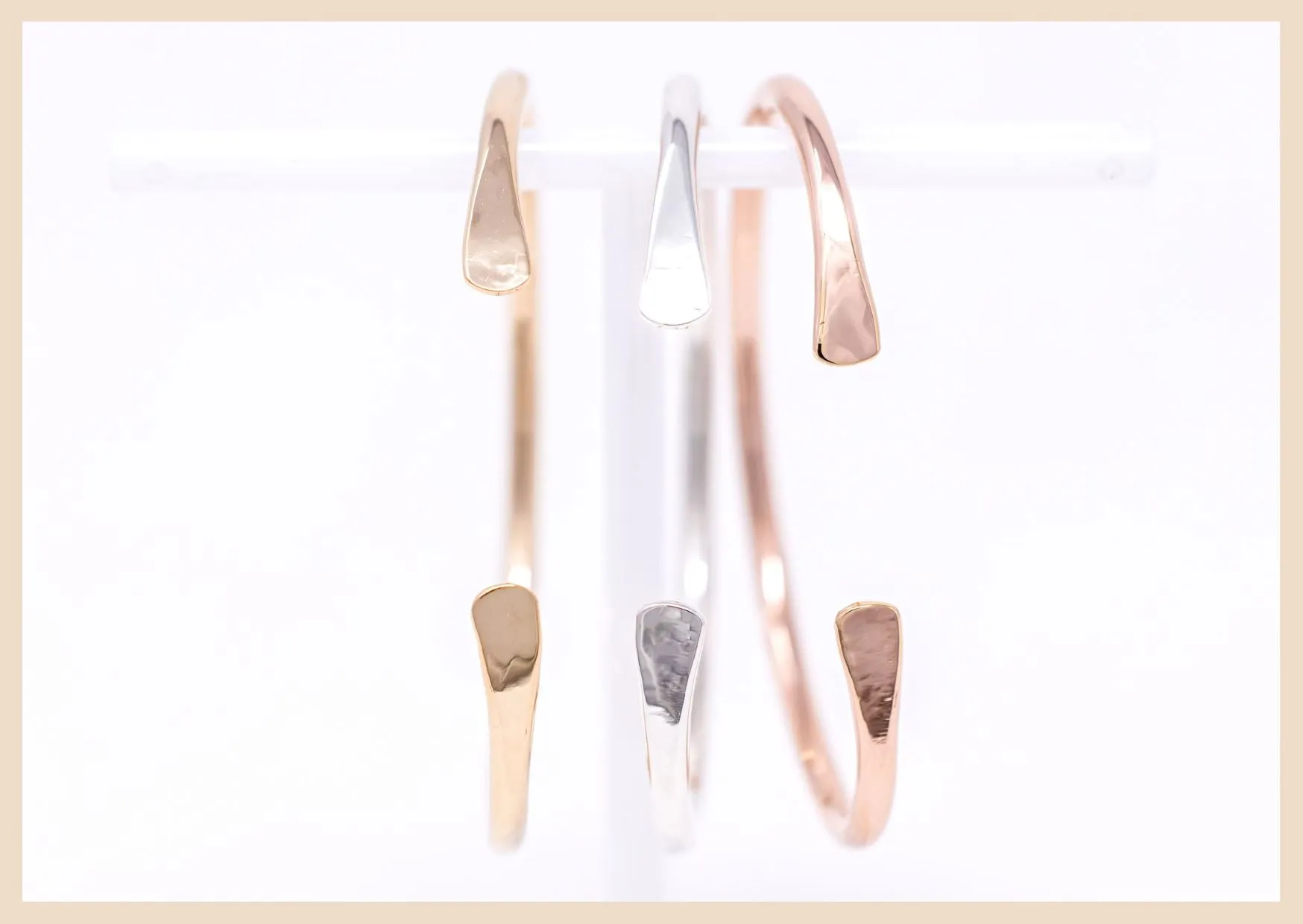 Classic Rose Gold Bangle Cuff Bracelet