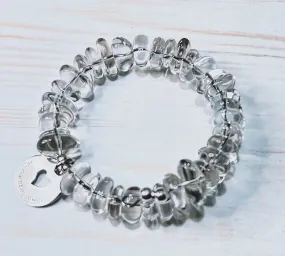 Clear Crystal Quartz Rondelle (April)