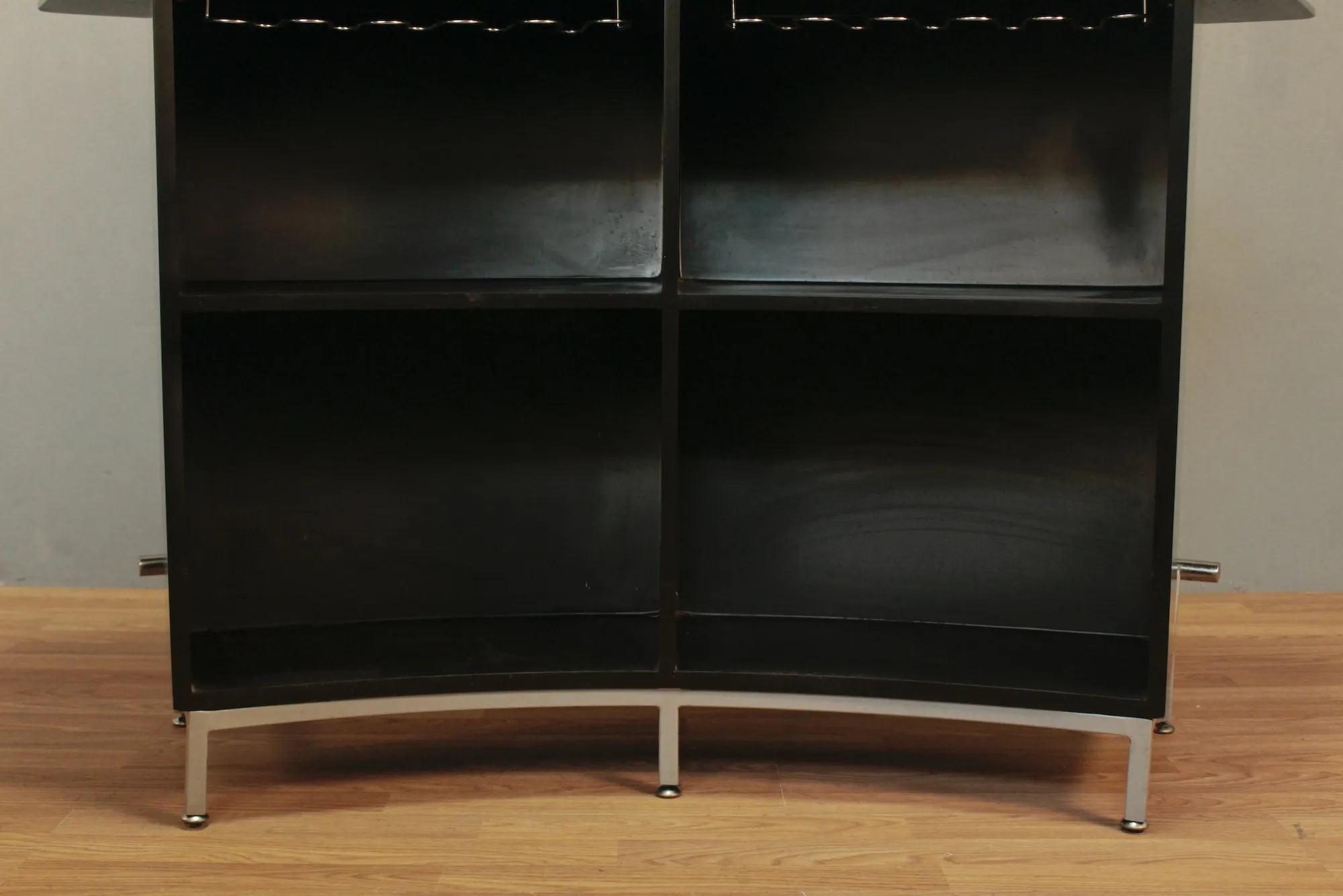 Contemporary Black & Chrome Bar