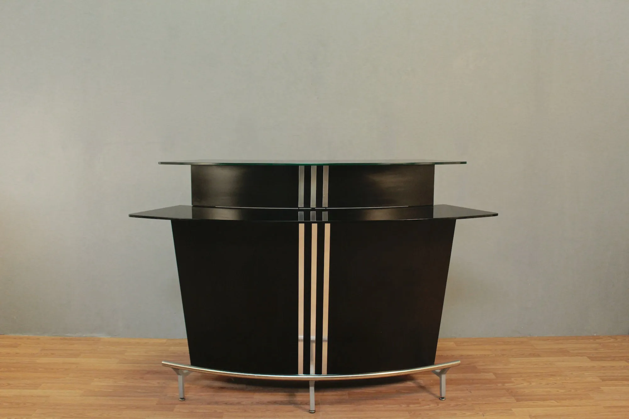 Contemporary Black & Chrome Bar