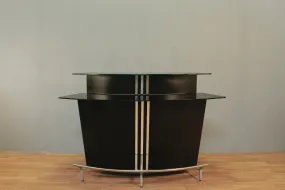 Contemporary Black & Chrome Bar