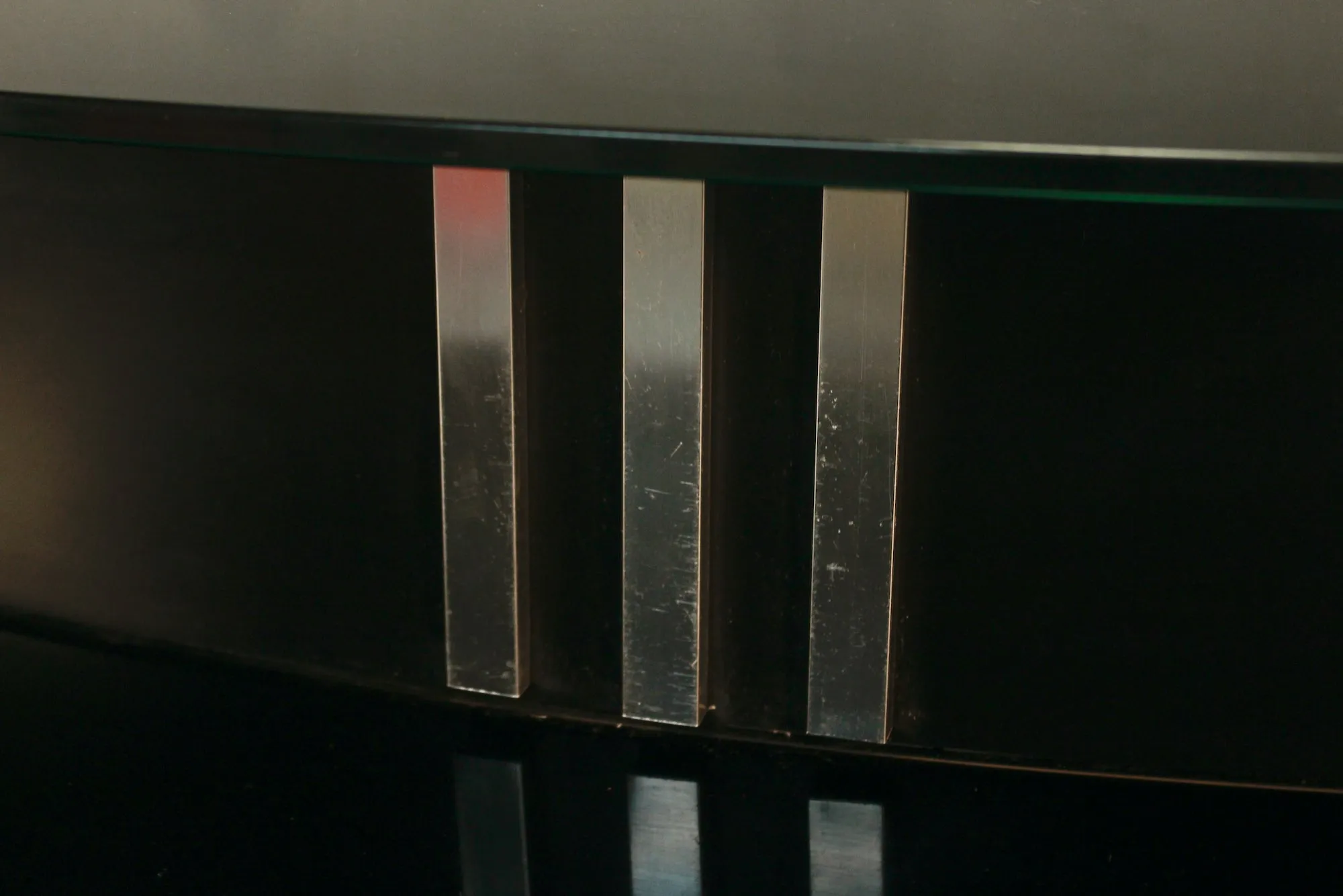 Contemporary Black & Chrome Bar