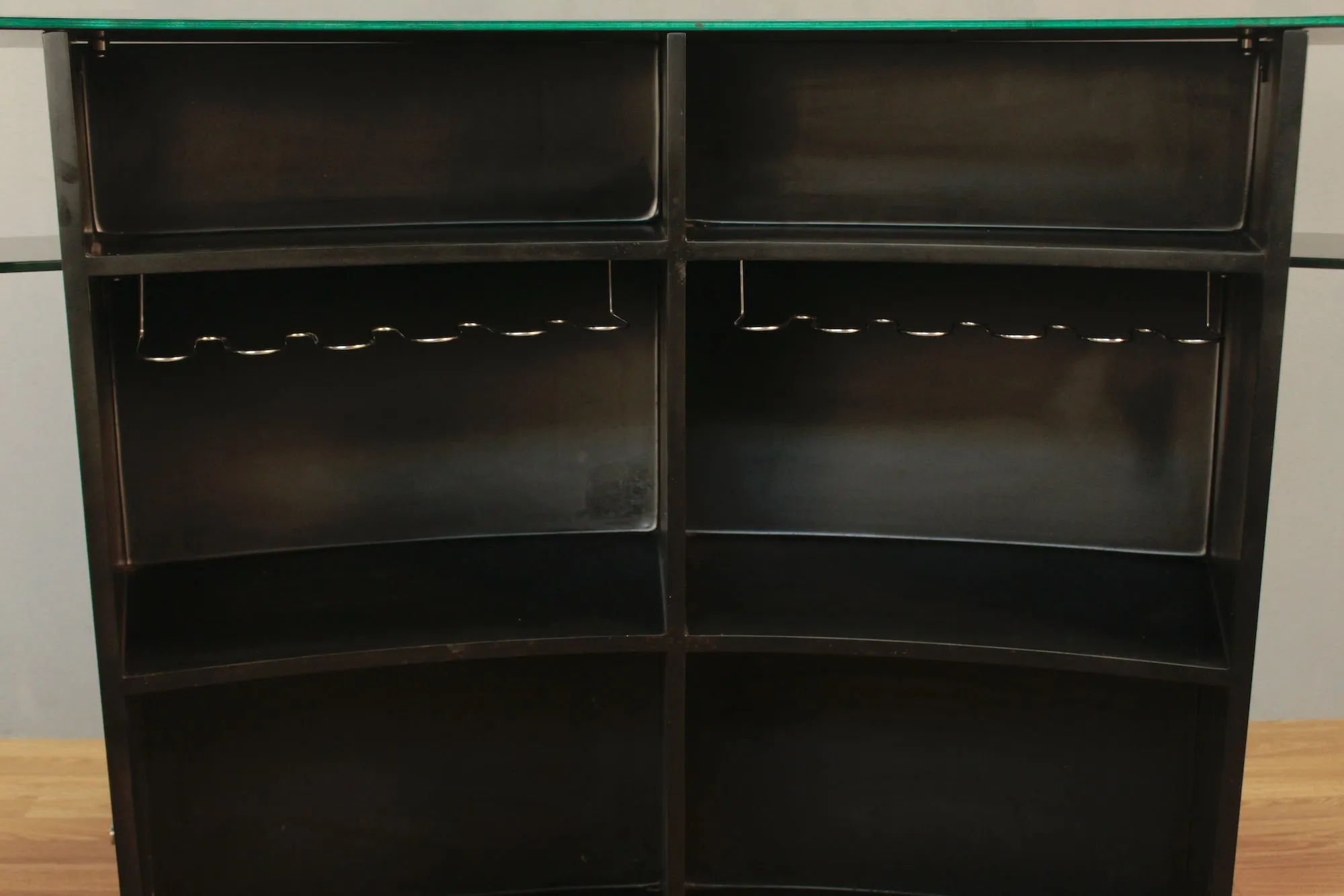 Contemporary Black & Chrome Bar