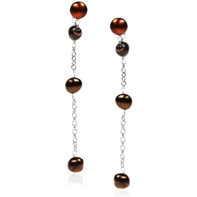 Copper Seed Freshwater Pearl 'Build Your Own' Drop Earrings