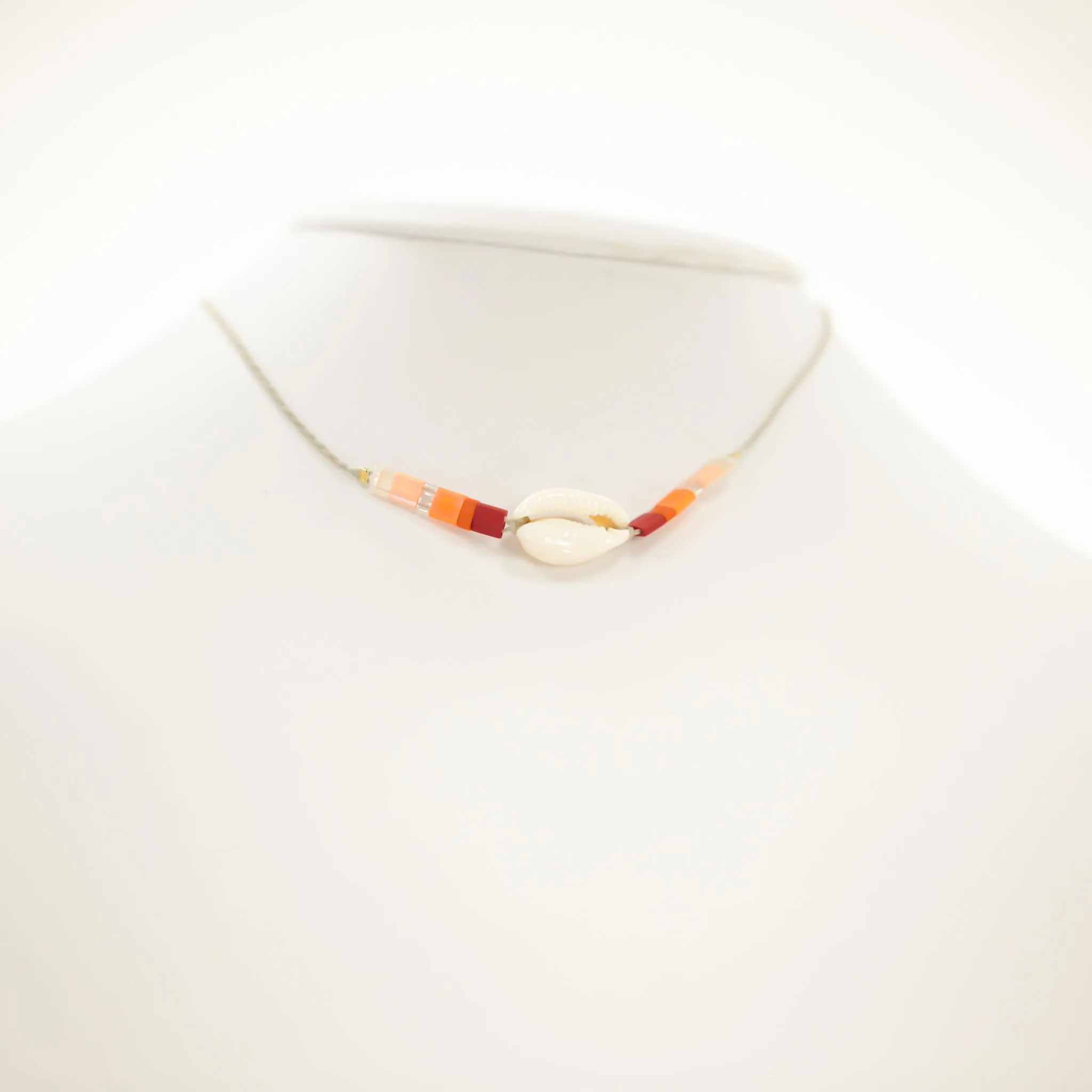COWRIE TILE NECKLACE