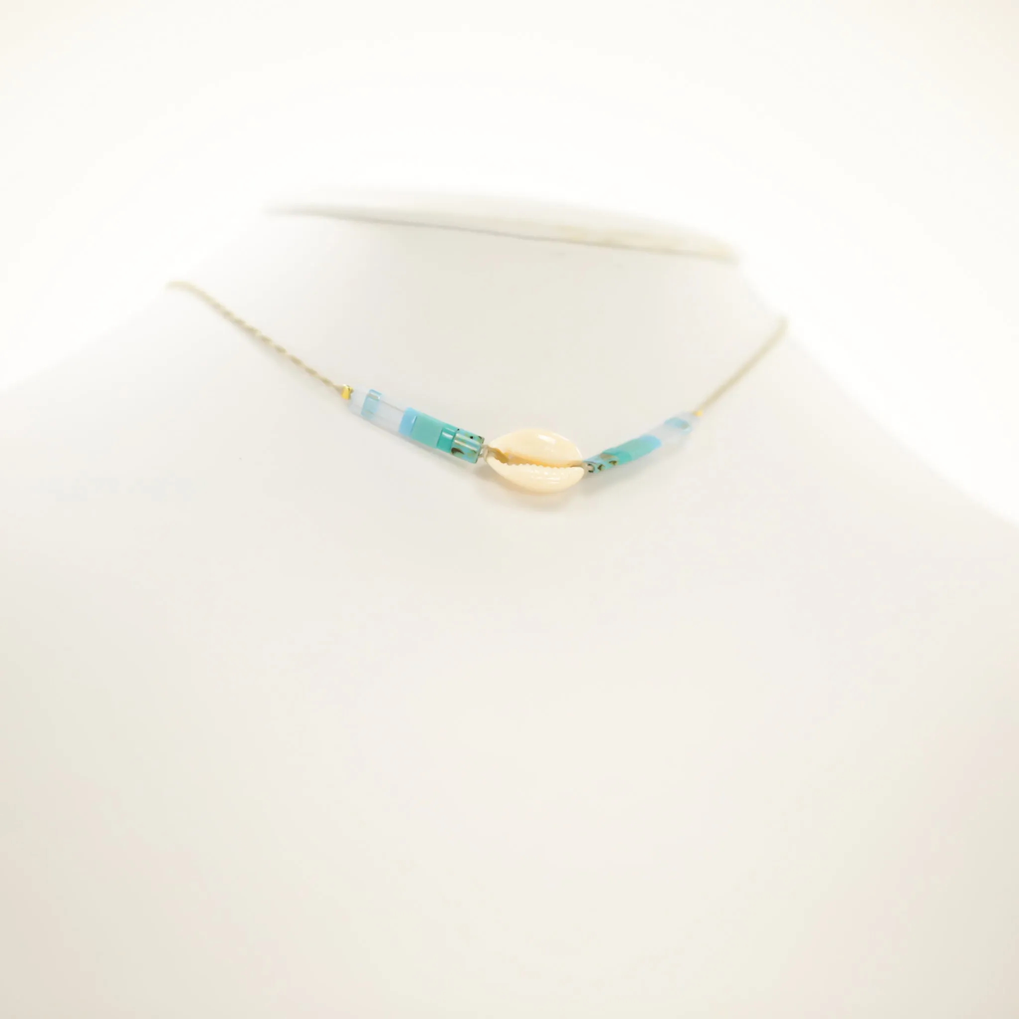 COWRIE TILE NECKLACE