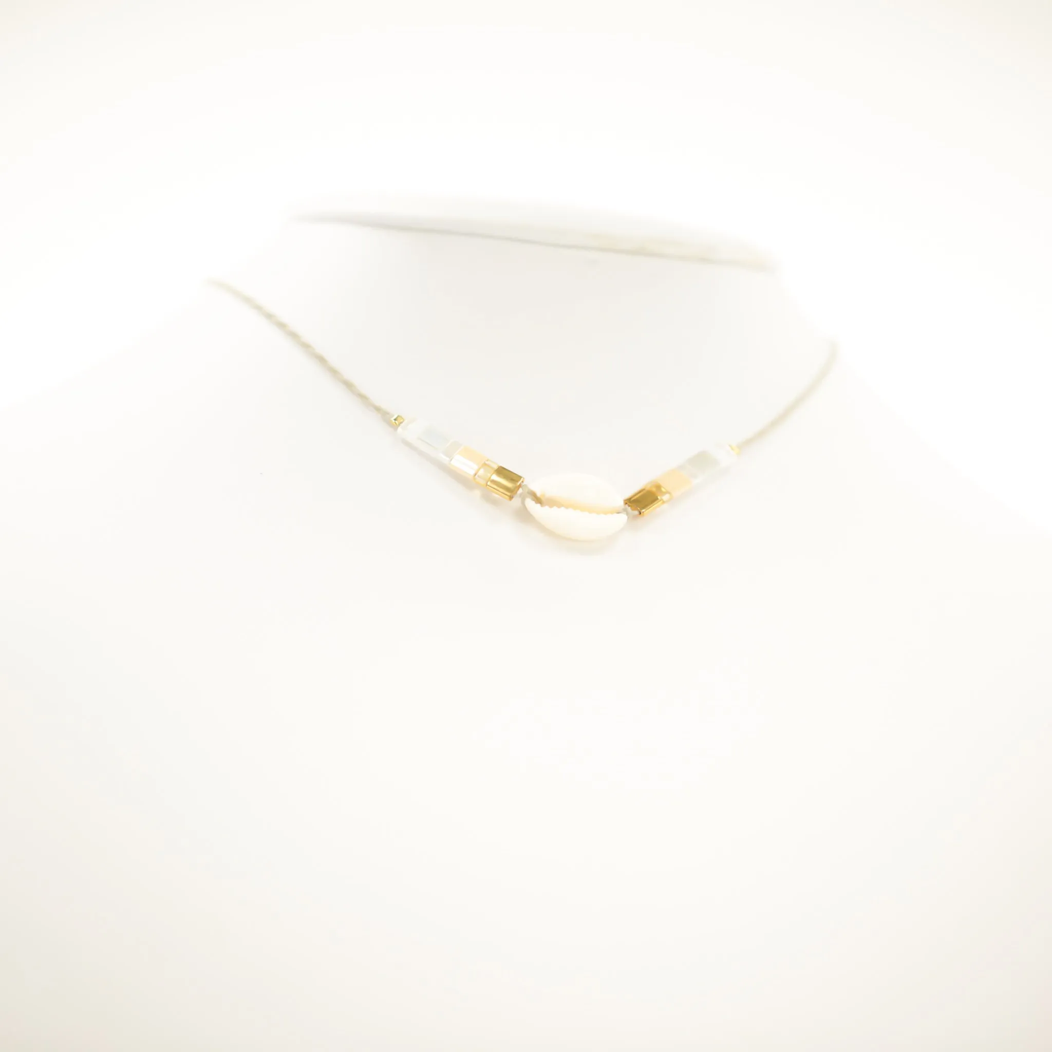 COWRIE TILE NECKLACE